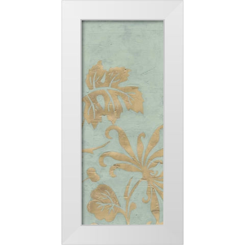 Graceful Garden Triptych I White Modern Wood Framed Art Print by Vess, June Erica