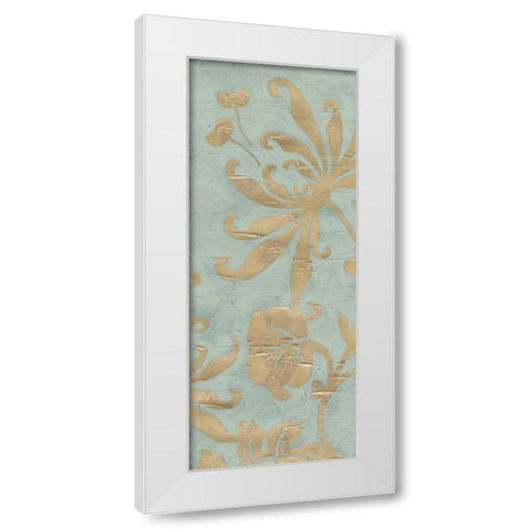 Graceful Garden Triptych II White Modern Wood Framed Art Print by Vess, June Erica