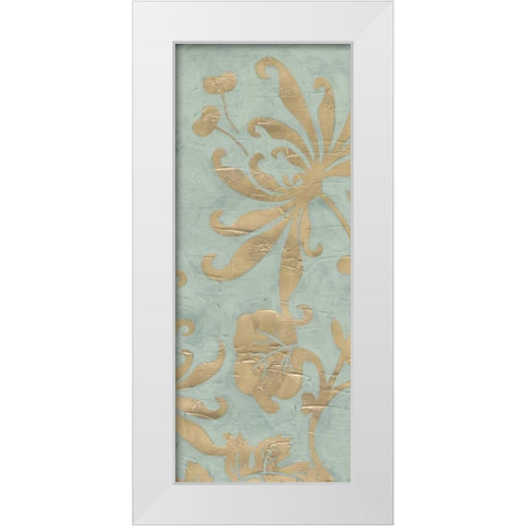 Graceful Garden Triptych II White Modern Wood Framed Art Print by Vess, June Erica