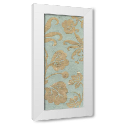 Graceful Garden Triptych III White Modern Wood Framed Art Print by Vess, June Erica