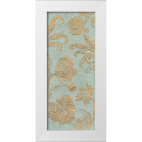 Graceful Garden Triptych III White Modern Wood Framed Art Print by Vess, June Erica