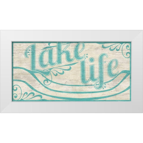 Lake Life I White Modern Wood Framed Art Print by Vess, June Erica