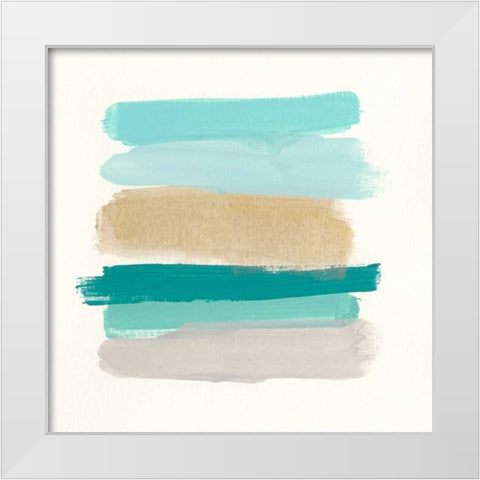 Palette Stack I White Modern Wood Framed Art Print by Vess, June Erica