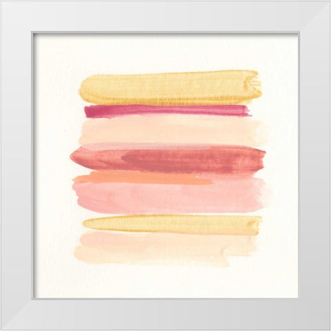 Palette Stack V White Modern Wood Framed Art Print by Vess, June Erica