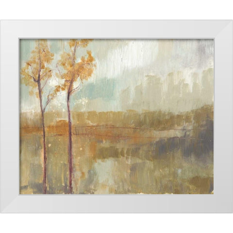 Pastoral Ochre  I White Modern Wood Framed Art Print by Goldberger, Jennifer