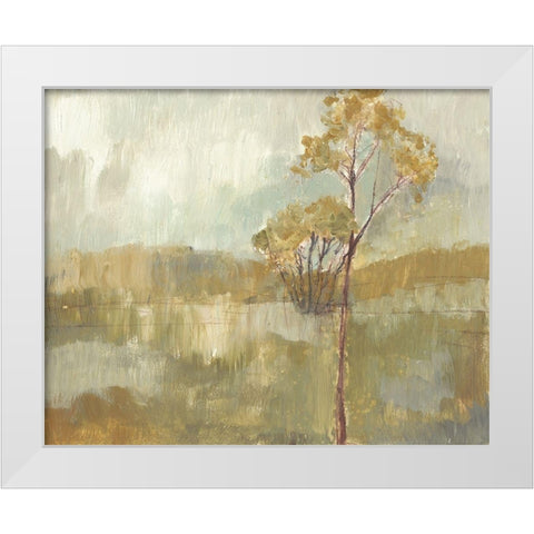 Pastoral Ochre  II White Modern Wood Framed Art Print by Goldberger, Jennifer