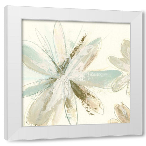Floral Impasto III White Modern Wood Framed Art Print by Vess, June Erica
