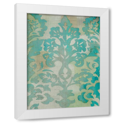 Velvet and Damask II White Modern Wood Framed Art Print by Zarris, Chariklia