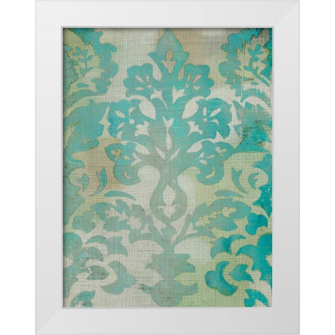 Velvet and Damask II White Modern Wood Framed Art Print by Zarris, Chariklia