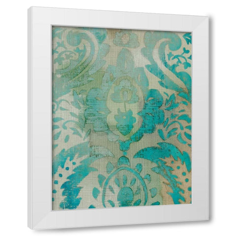 Velvet and Damask III White Modern Wood Framed Art Print by Zarris, Chariklia