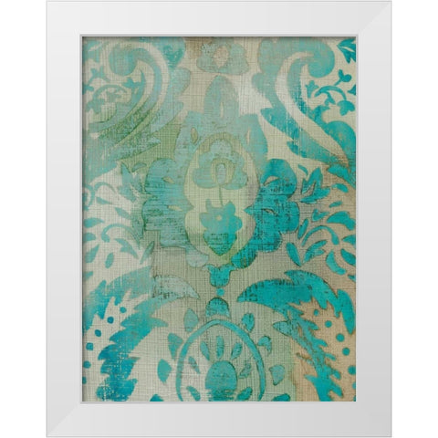 Velvet and Damask III White Modern Wood Framed Art Print by Zarris, Chariklia