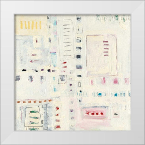 White Out White Modern Wood Framed Art Print by Galapon, Nikki
