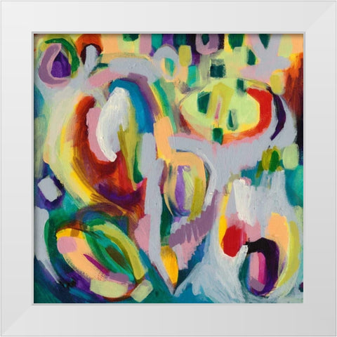 Color Theory White Modern Wood Framed Art Print by Galapon, Nikki