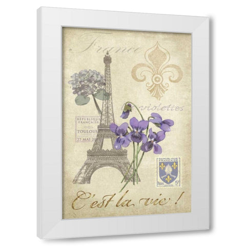 Paris Tour I White Modern Wood Framed Art Print by Reynolds, Jade