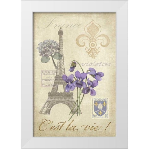 Paris Tour I White Modern Wood Framed Art Print by Reynolds, Jade