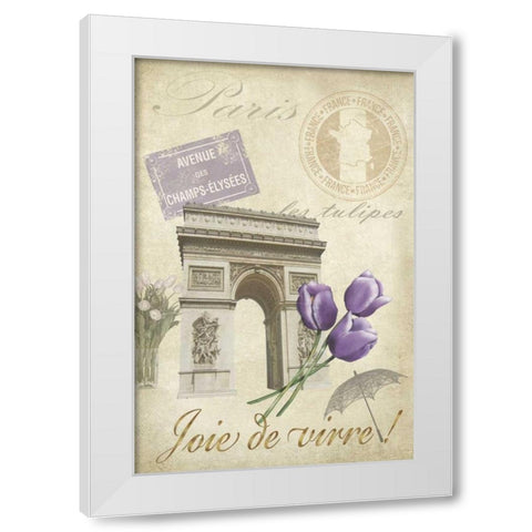 Paris Tour II White Modern Wood Framed Art Print by Reynolds, Jade