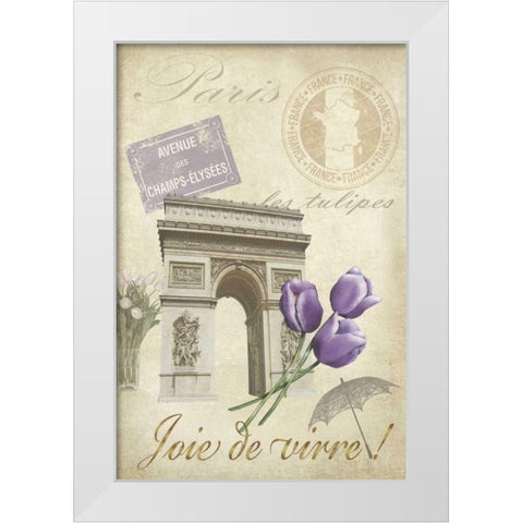 Paris Tour II White Modern Wood Framed Art Print by Reynolds, Jade
