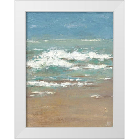 Waves I White Modern Wood Framed Art Print by Reynolds, Jade