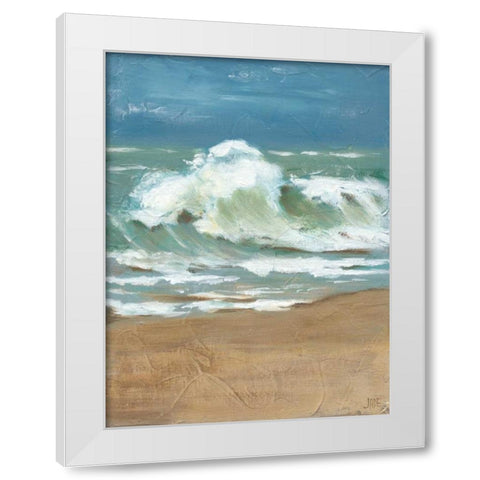 Waves II White Modern Wood Framed Art Print by Reynolds, Jade