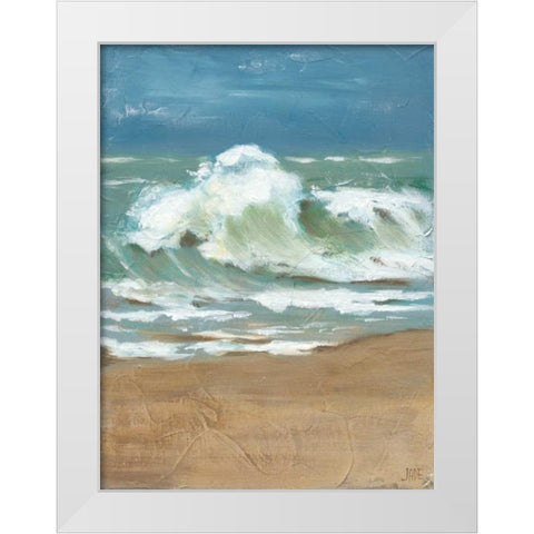 Waves II White Modern Wood Framed Art Print by Reynolds, Jade