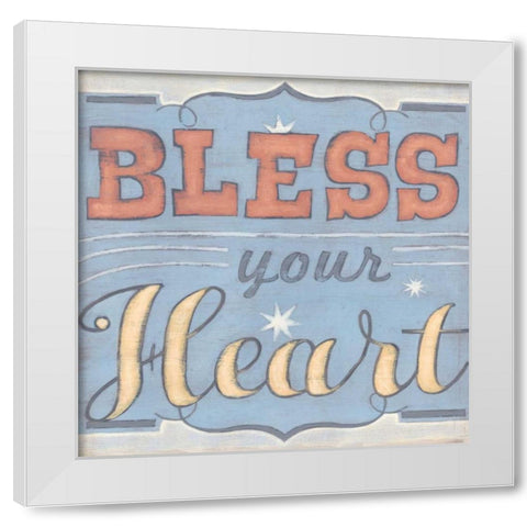 Southern Sentiments II White Modern Wood Framed Art Print by Vess, June Erica