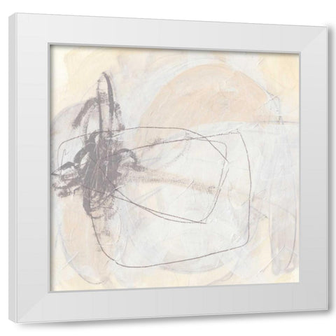 Periphery I White Modern Wood Framed Art Print by Vess, June Erica