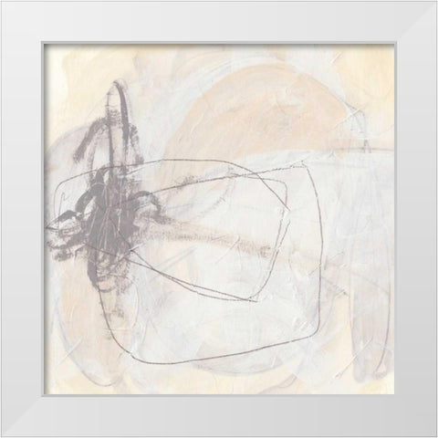 Periphery I White Modern Wood Framed Art Print by Vess, June Erica