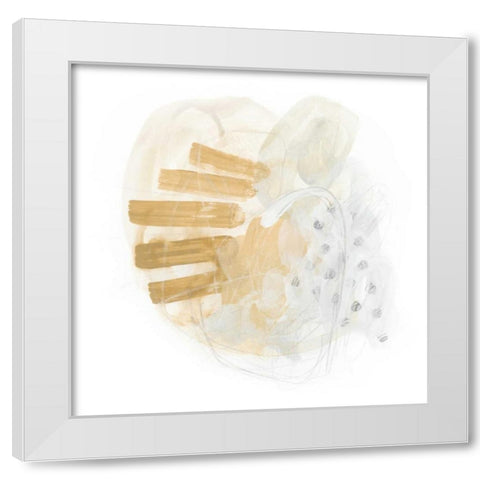Saffron Energy I White Modern Wood Framed Art Print by Vess, June Erica