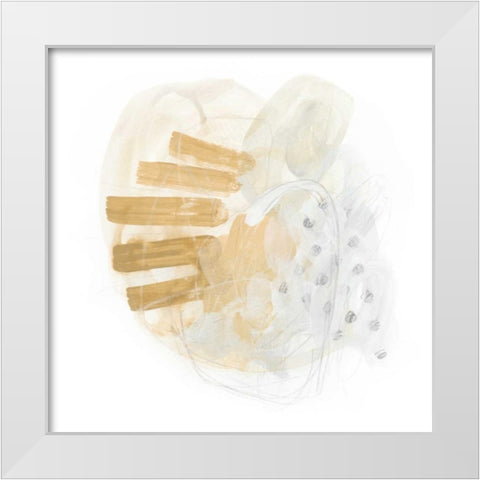 Saffron Energy I White Modern Wood Framed Art Print by Vess, June Erica