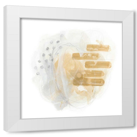 Saffron Energy II White Modern Wood Framed Art Print by Vess, June Erica