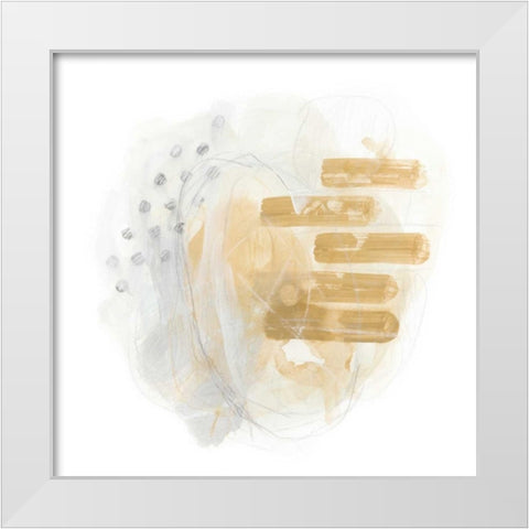 Saffron Energy II White Modern Wood Framed Art Print by Vess, June Erica