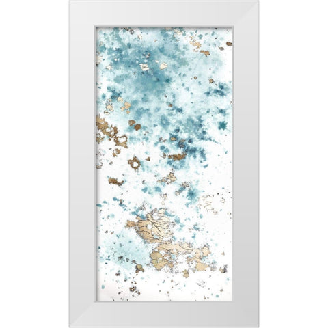 Blue Nebula I White Modern Wood Framed Art Print by Vess, June Erica