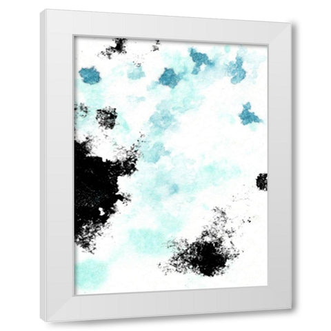 Blue Nebula II White Modern Wood Framed Art Print by Vess, June Erica