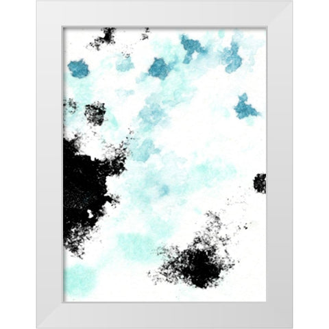 Blue Nebula II White Modern Wood Framed Art Print by Vess, June Erica