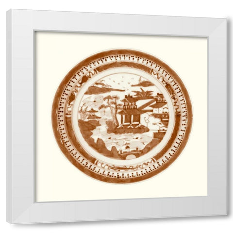 Pagoda Earthenware III White Modern Wood Framed Art Print by Vision Studio