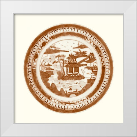 Pagoda Earthenware III White Modern Wood Framed Art Print by Vision Studio