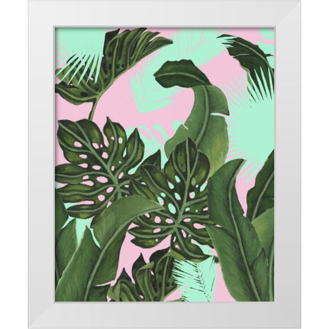 Neon Jungle I White Modern Wood Framed Art Print by McCavitt, Naomi