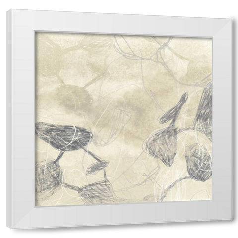 Graphite Inversion I White Modern Wood Framed Art Print by Vess, June Erica