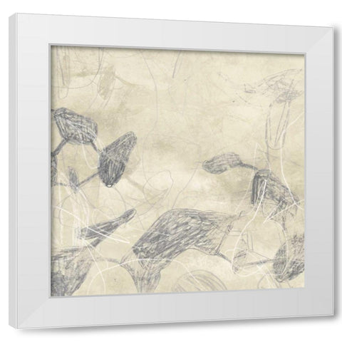 Graphite Inversion II White Modern Wood Framed Art Print by Vess, June Erica