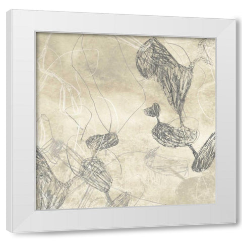 Graphite Inversion III White Modern Wood Framed Art Print by Vess, June Erica