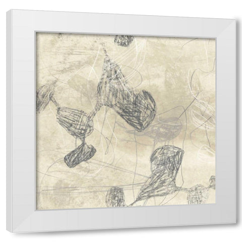 Graphite Inversion IV White Modern Wood Framed Art Print by Vess, June Erica