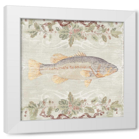 Cabin Christmas I White Modern Wood Framed Art Print by Vess, June Erica