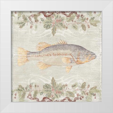 Cabin Christmas I White Modern Wood Framed Art Print by Vess, June Erica