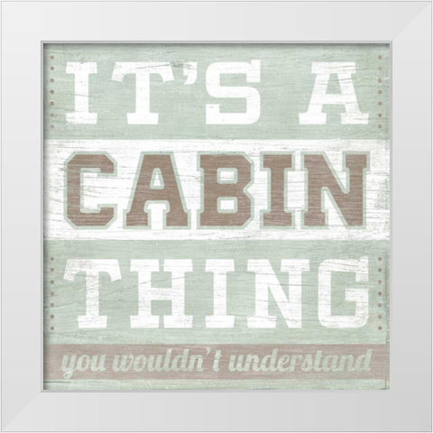 Lodge Life I White Modern Wood Framed Art Print by Vess, June Erica