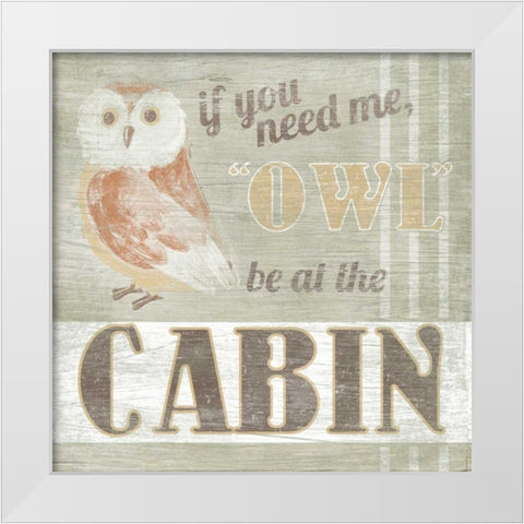 Lodge Life V White Modern Wood Framed Art Print by Vess, June Erica