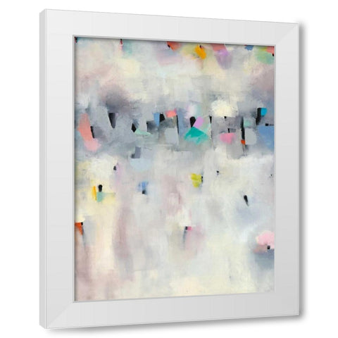 Procession I White Modern Wood Framed Art Print by Galapon, Nikki