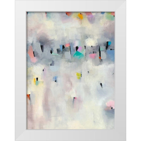 Procession I White Modern Wood Framed Art Print by Galapon, Nikki