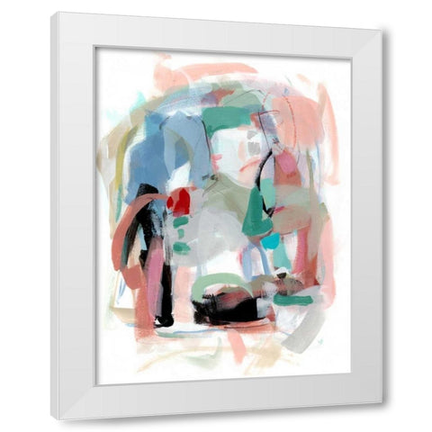 Summer Coral I White Modern Wood Framed Art Print by Long, Christina