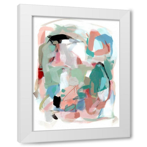 Summer Coral III White Modern Wood Framed Art Print by Long, Christina