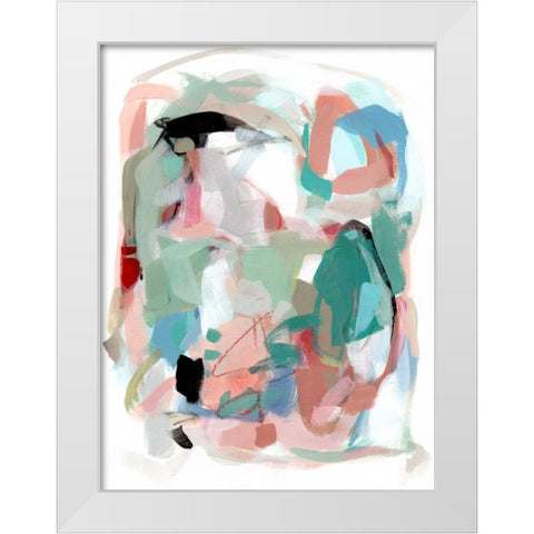 Summer Coral III White Modern Wood Framed Art Print by Long, Christina